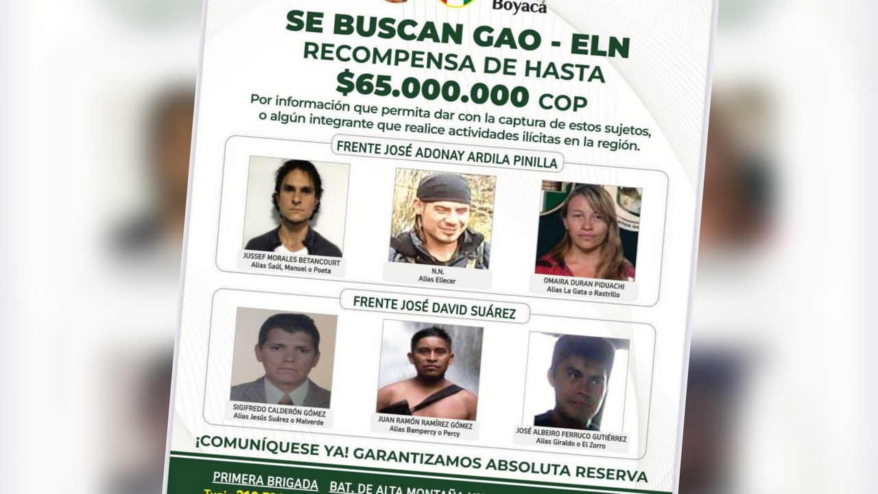 La gobernación y el Ejército, junto a Policía y Fiscalía, adelantan campaña para dar con seis personas de las que sospechan, estarían detrás de la circulación de panfletos en el norte de Boyacá. Foto: Gobernación de Boyacá.