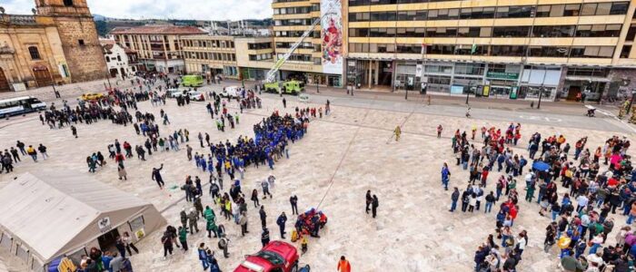 Tunja lideró el simulacro en Boyacá con más de 28.200 personas evacuadas coordinadas por autoridades de la ciudad. Foto: Alcaldía de Tunja.