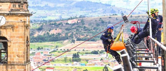 La práctica, reacción y fortaleza que tiene cada uno de los organismos de emergencia se puso a prueba en la jornada de este miércoles en el departamento de los 123 municipios. Foto: Alcaldía de Tunja.