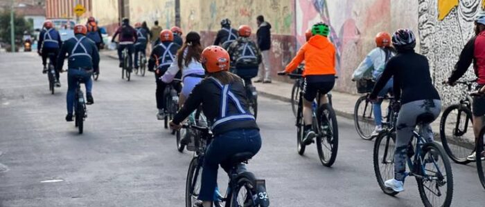 dia sin carro en tunja 2025 7 Con un ciclopaseo, comenzó el cierre de la segunda jornada de Día Sin Carro en la capital boyacense. Foto: Alcaldía de Tunja.