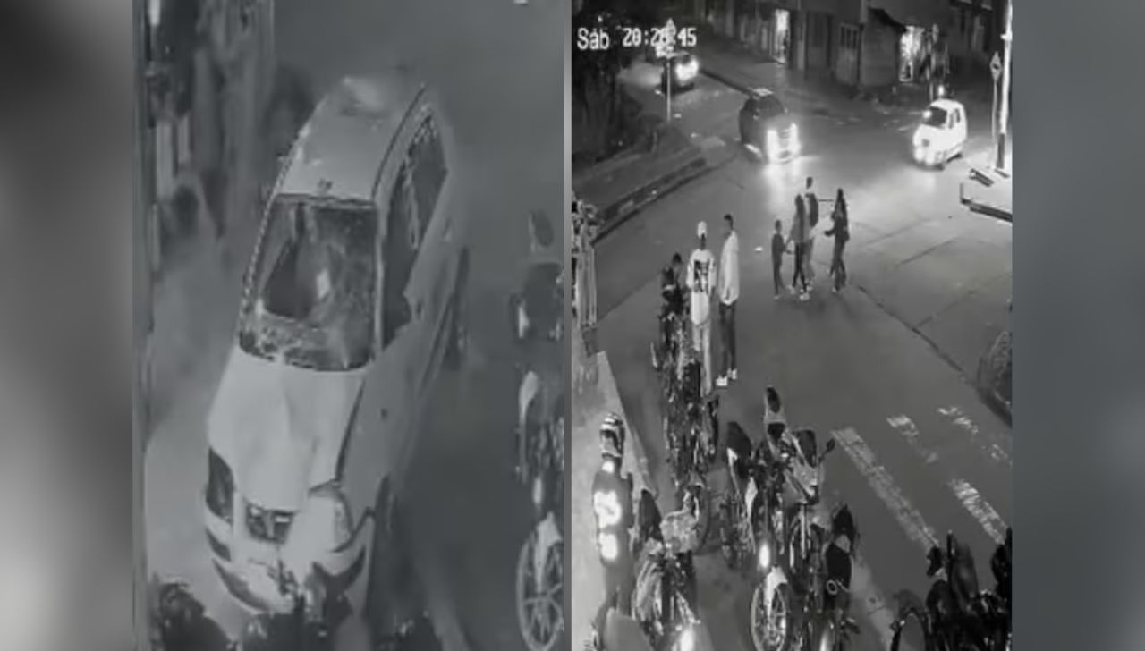 El taxi implicado en el accidente, identificado por las autoridades, fue inmovilizado tras el siniestro en el barrio La Sierra, localidad de San Cristóbal, donde 11 personas resultaron heridas la noche del 8 de noviembre. Foto: captura de video / cortesía de las autoridades.