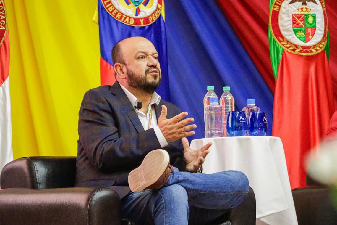 El alcalde Germán Ricardo Camacho con su equipo de gobierno presentaron sus principales resultados obtenidos durante el año 2025. Foto: Prensa Alcaldía de Paipa.