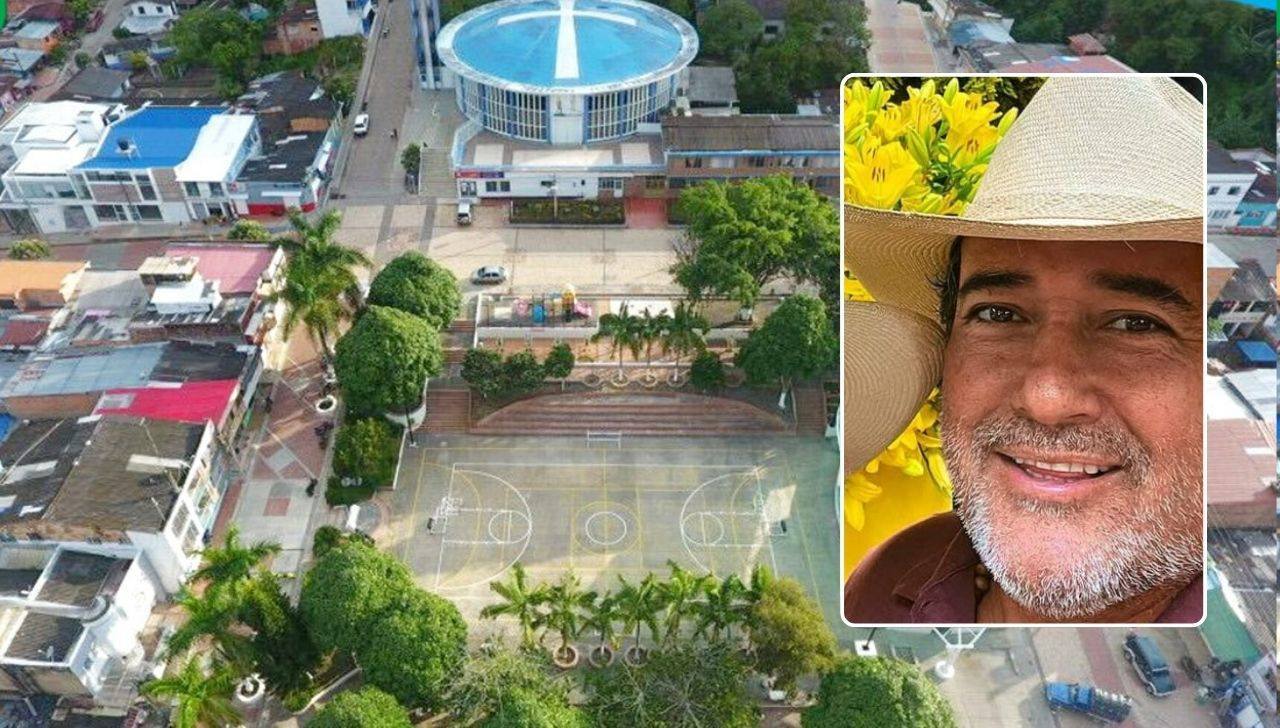 Jesús Hernando Zárate Pinilla, es acusado de disparar un arma en el parque principal o una calle céntrica de Otanche, contra otra persona en medio al parecer de una discusión. Foto: Archivo particular y Tuiteros Boyacá.