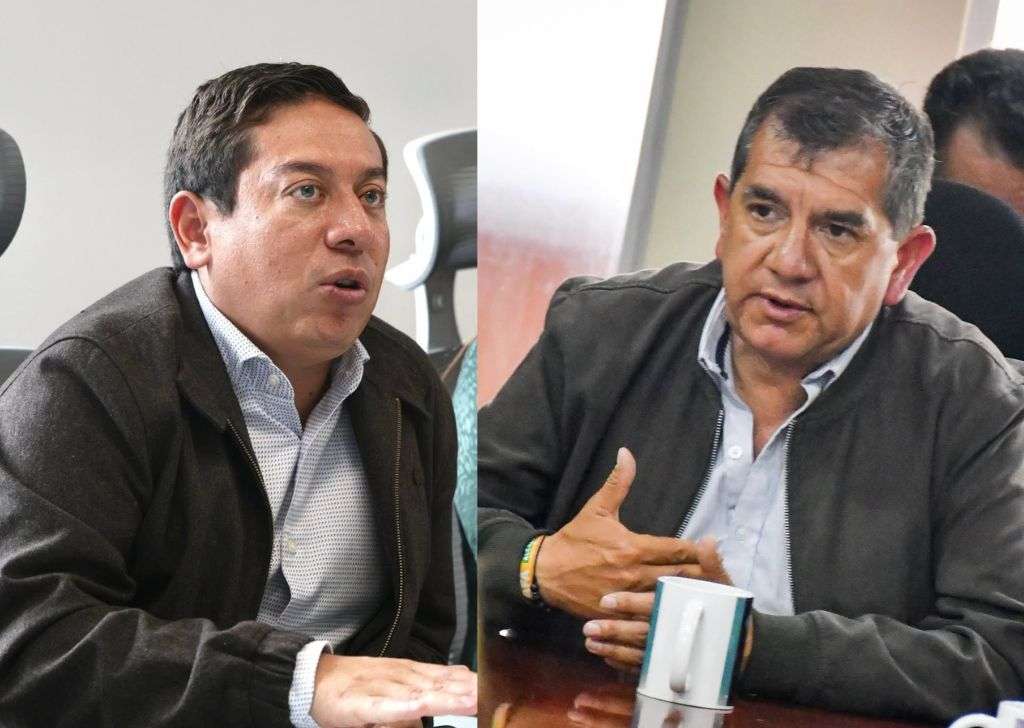 Carlos Amaya, gobernador y Rafael Acevedo, alcalde de Tunja