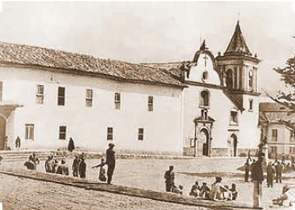 Ejército Primera Brigada Tunja foto antigua Iglesia San Francisco