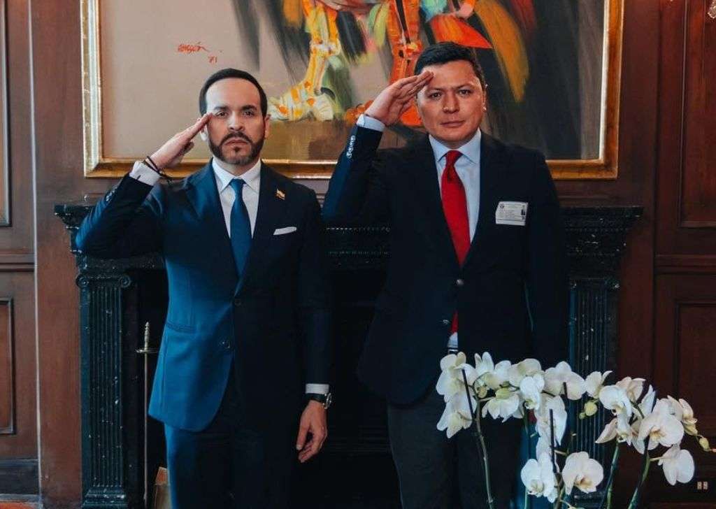 Juan Camilo Ostos con el presidente De La Espriella