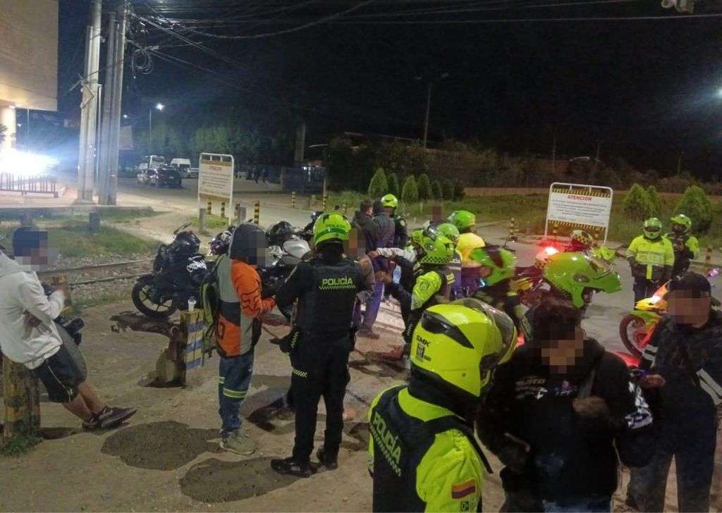 Policía operativo en Tocancipá