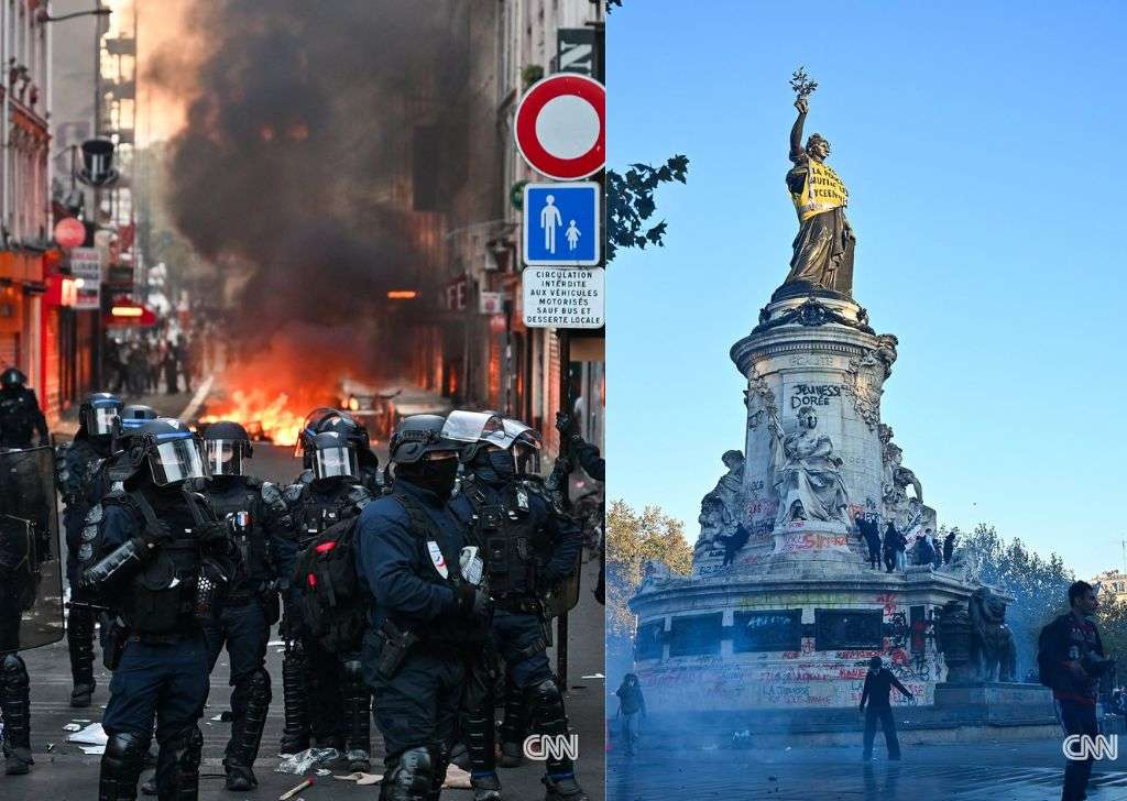 Protestas en Francia. Foto CNN